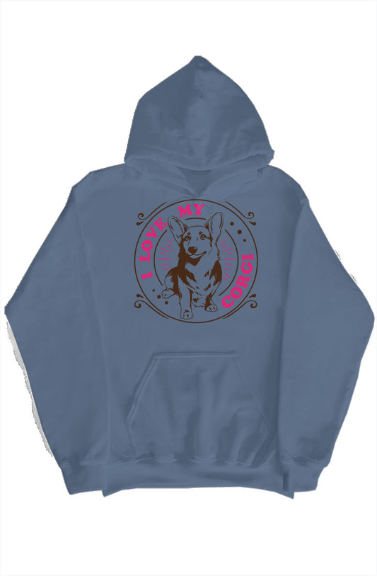 gildan pullover hoody-Corgi Love