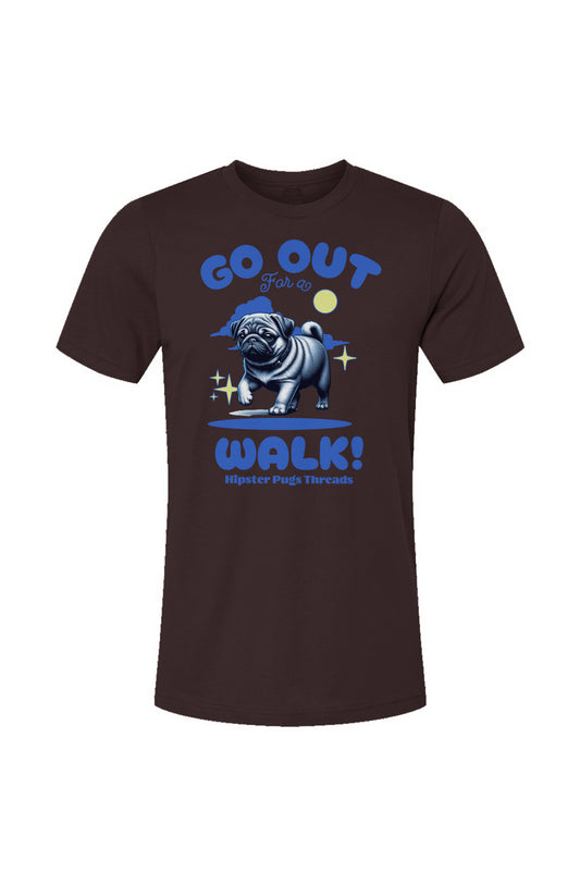 Unisex Jersey T-Shirt-Pug Walk