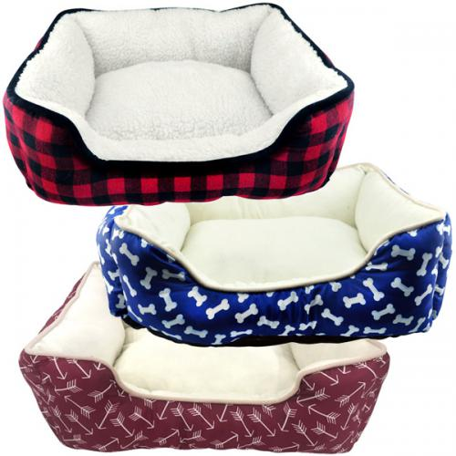 SP 19in Cuddler Bed - Hipster Pugs Dog Duds