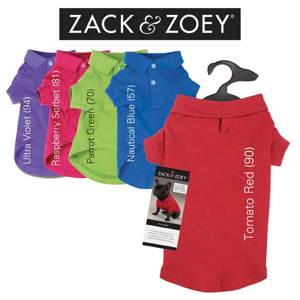 Zack & Zoey Polo Shirt - Hipster Pugs Dog Duds