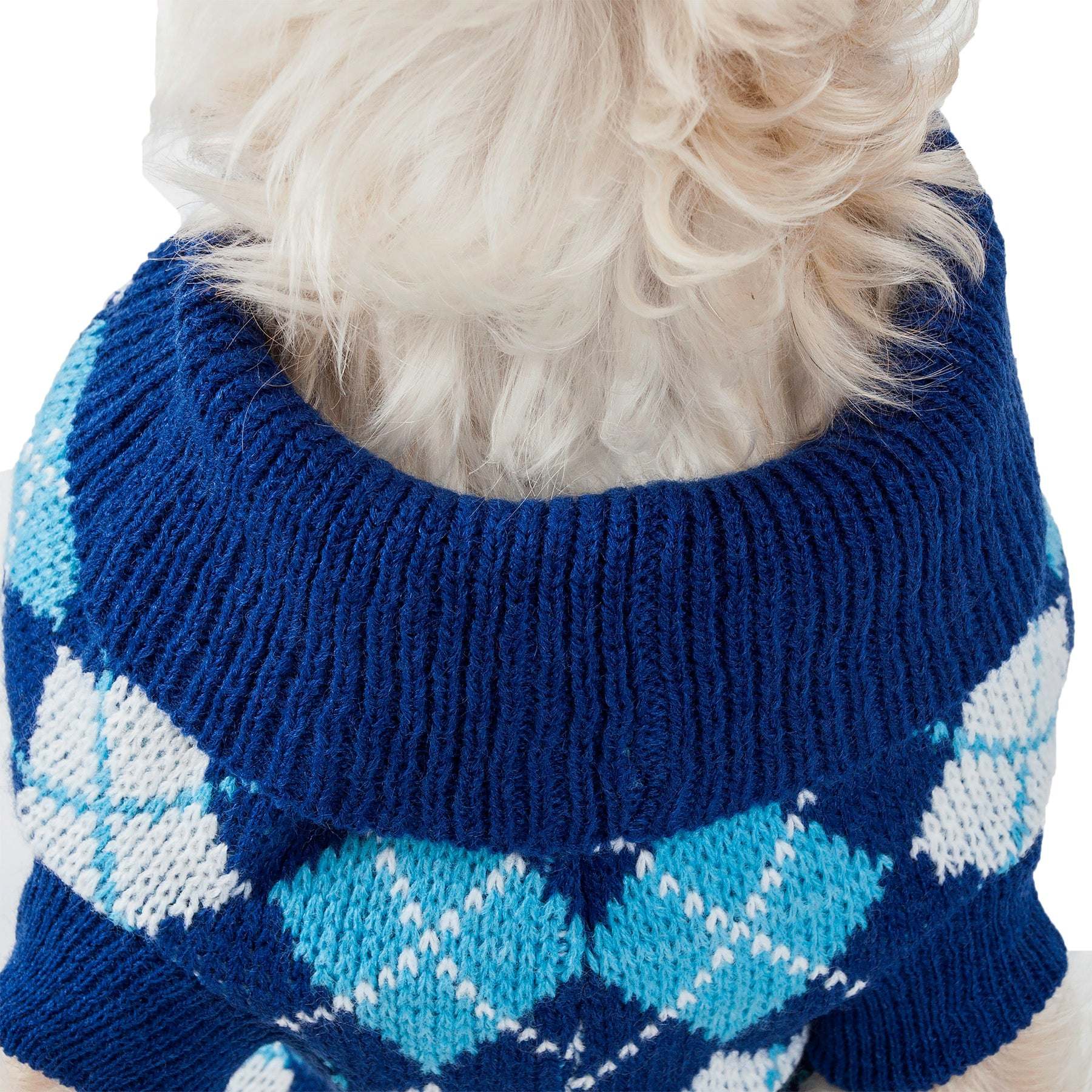 Argyle Style Ribbed Fashion Pet Sweater - Hipster Pugs Dog Duds