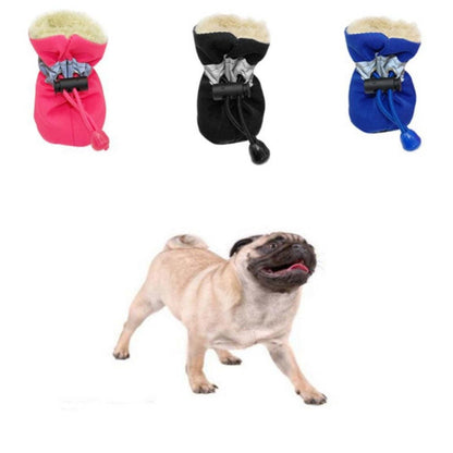 Dog Boots 4 PCS Set - Hipster Pugs Dog Duds